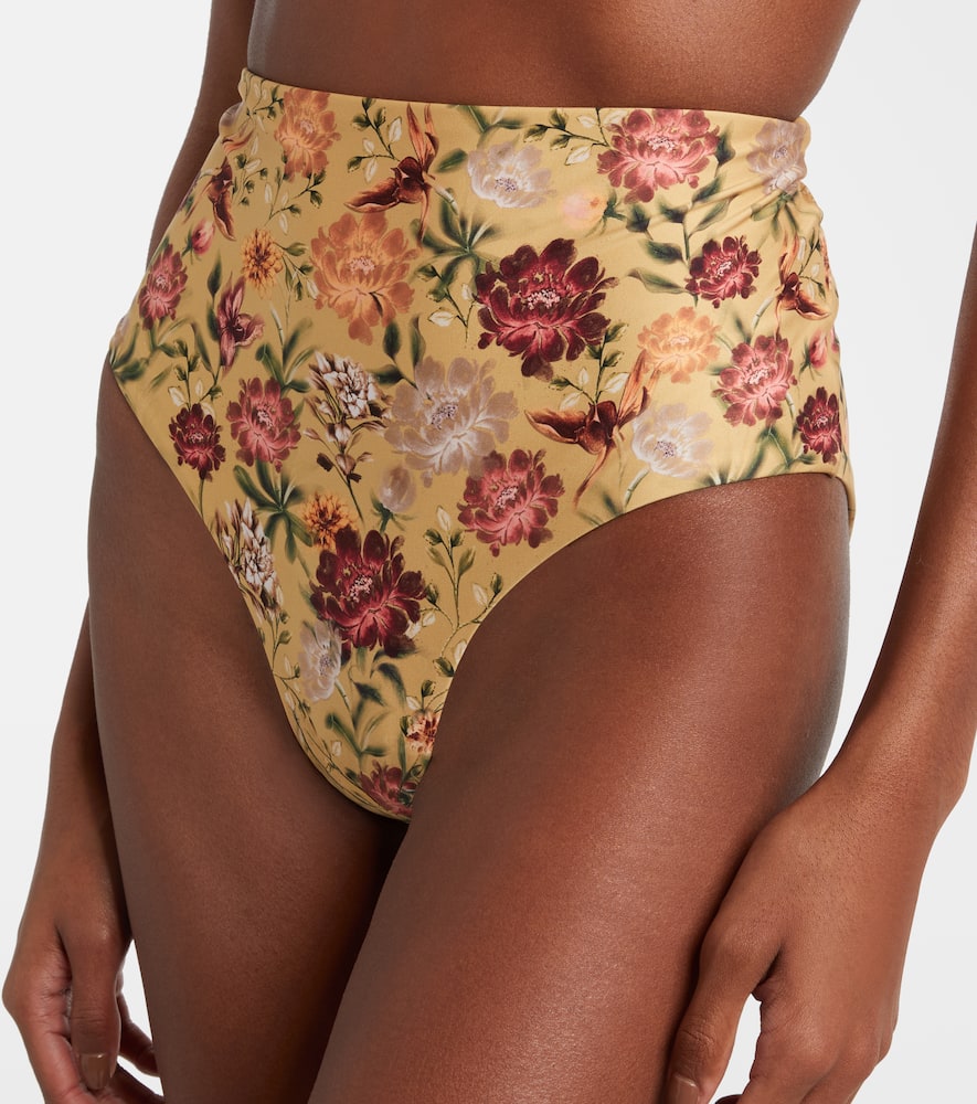 Magenta floral bikini bottoms