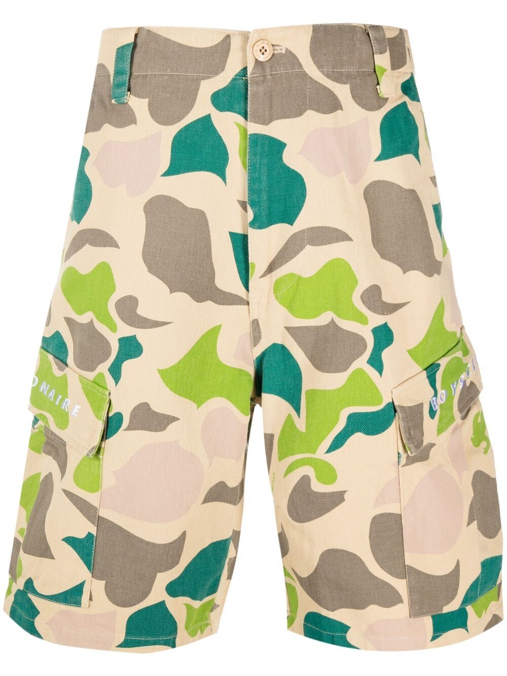 Camouflage-print cargo shorts - Neutrals