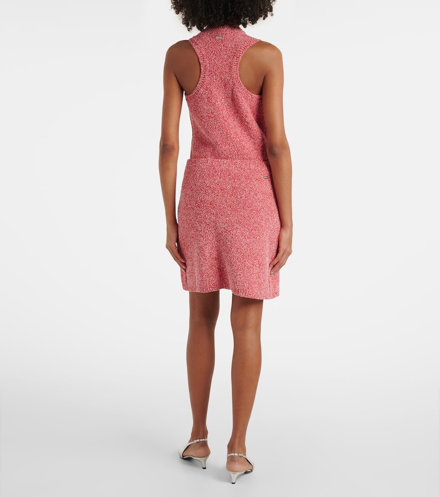 Cotton-blend miniskirt