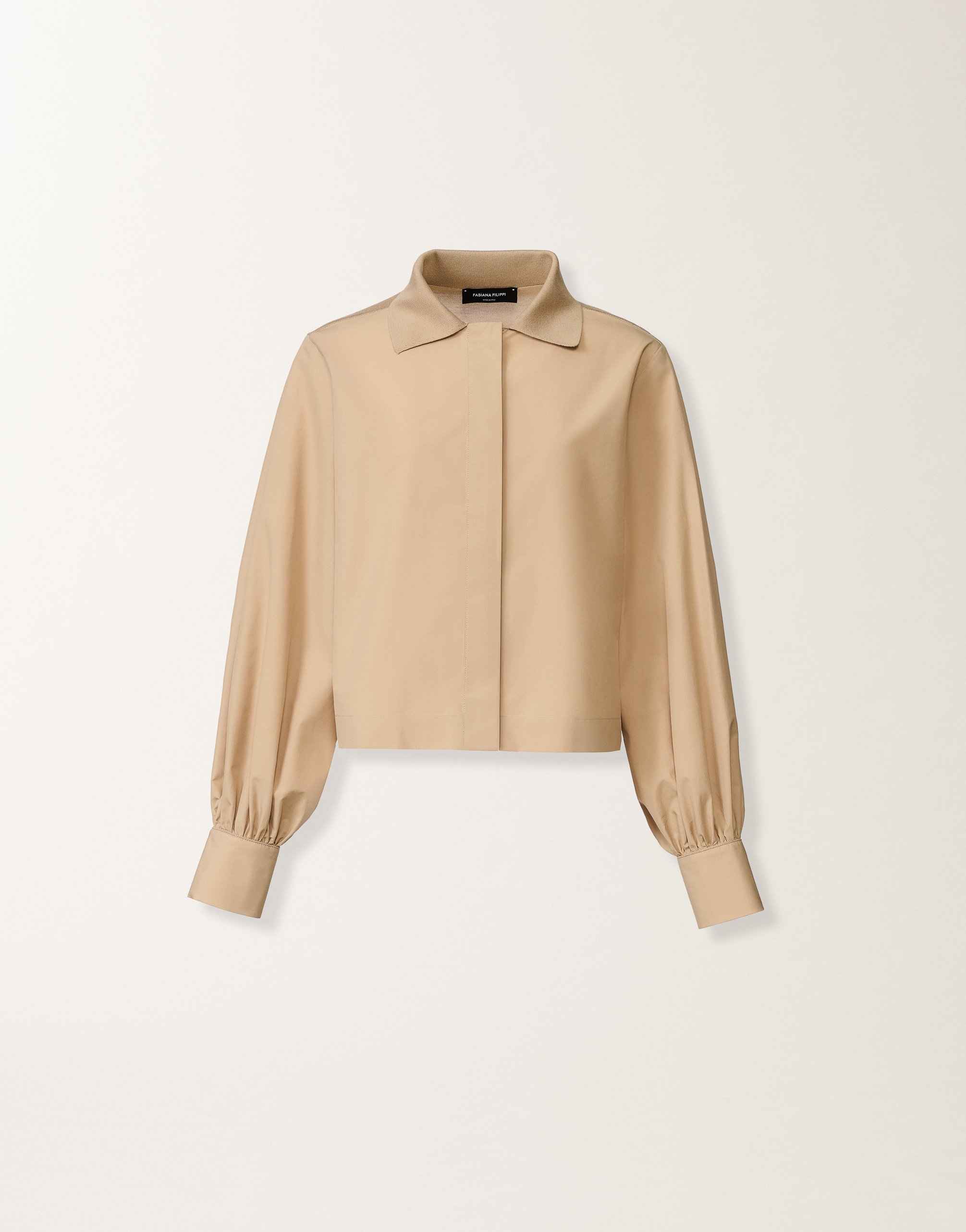 Silk and cotton shirt, maple