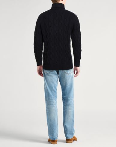 Man Turtleneck Midnight blue Size 42 Cashmere