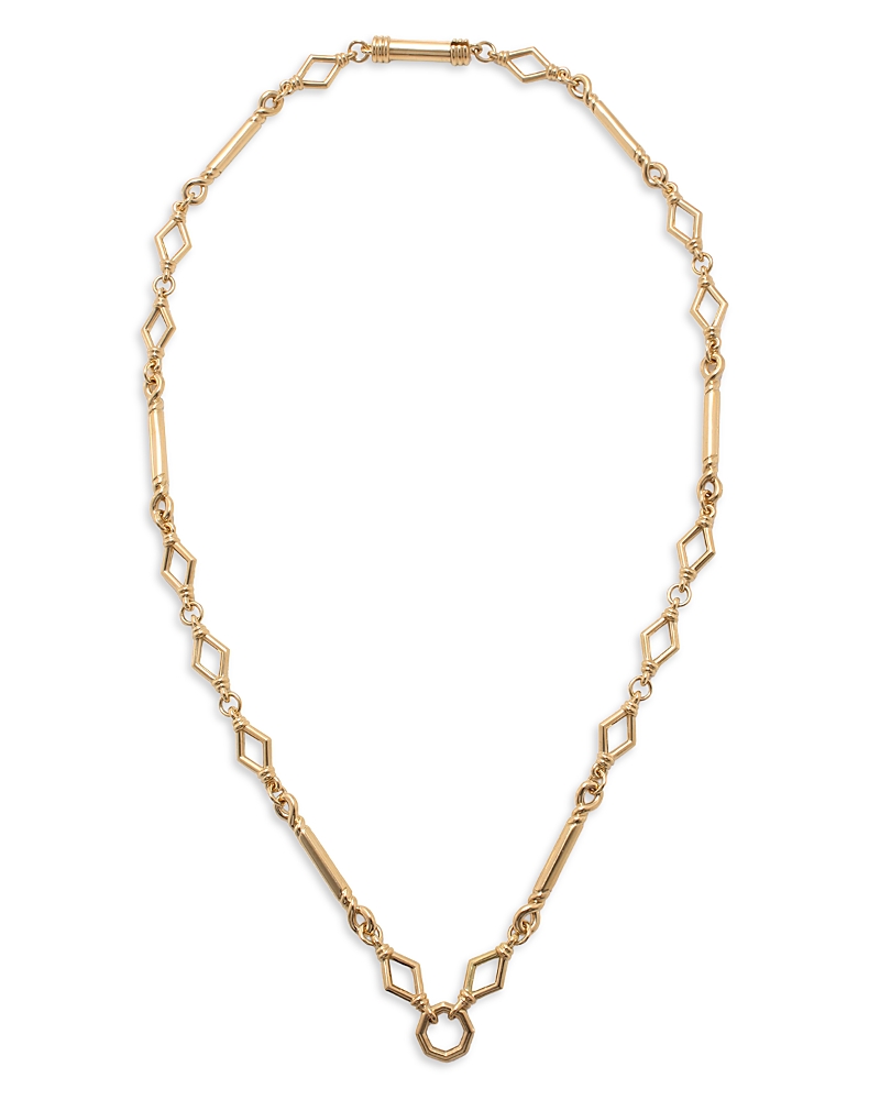 18K Yellow Gold Harlequin Baton Chain Necklace, 18
