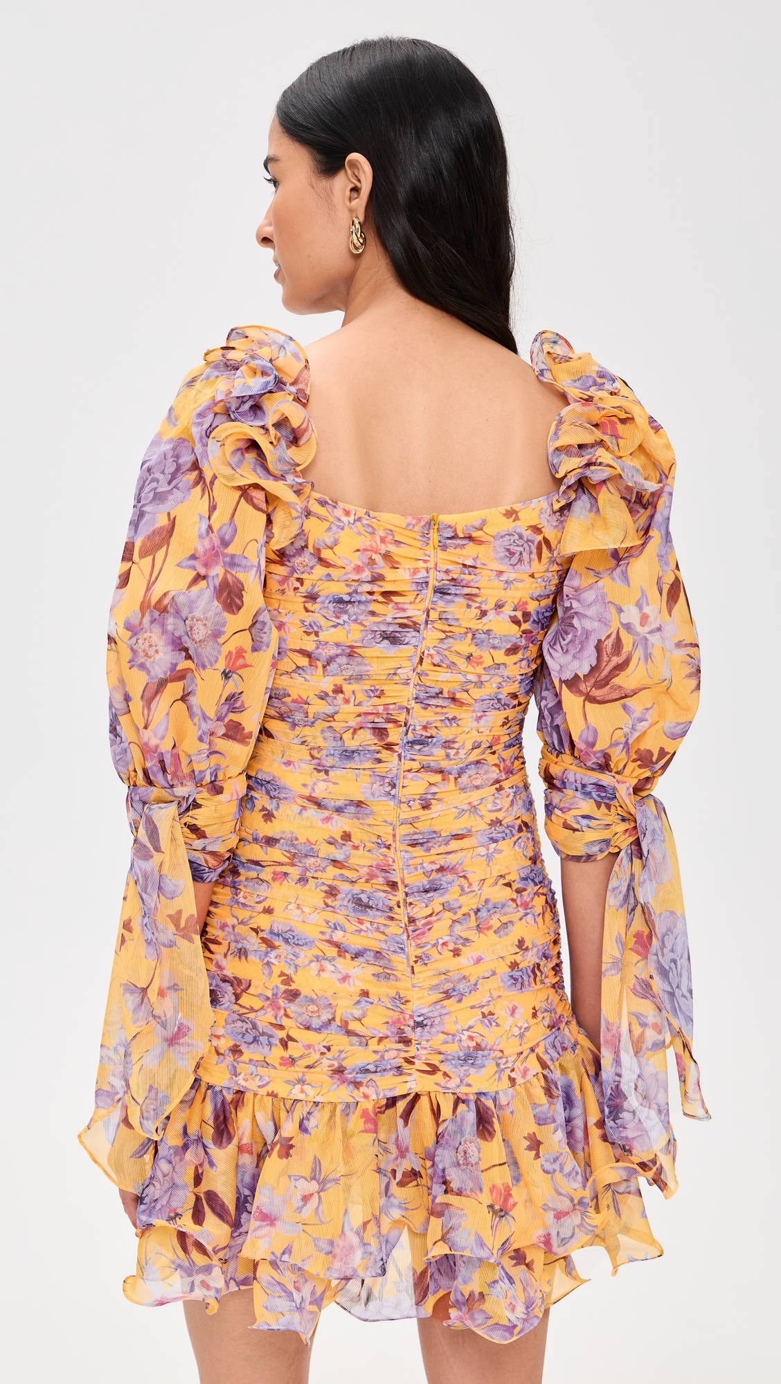 Peony Mini Dress Yellow