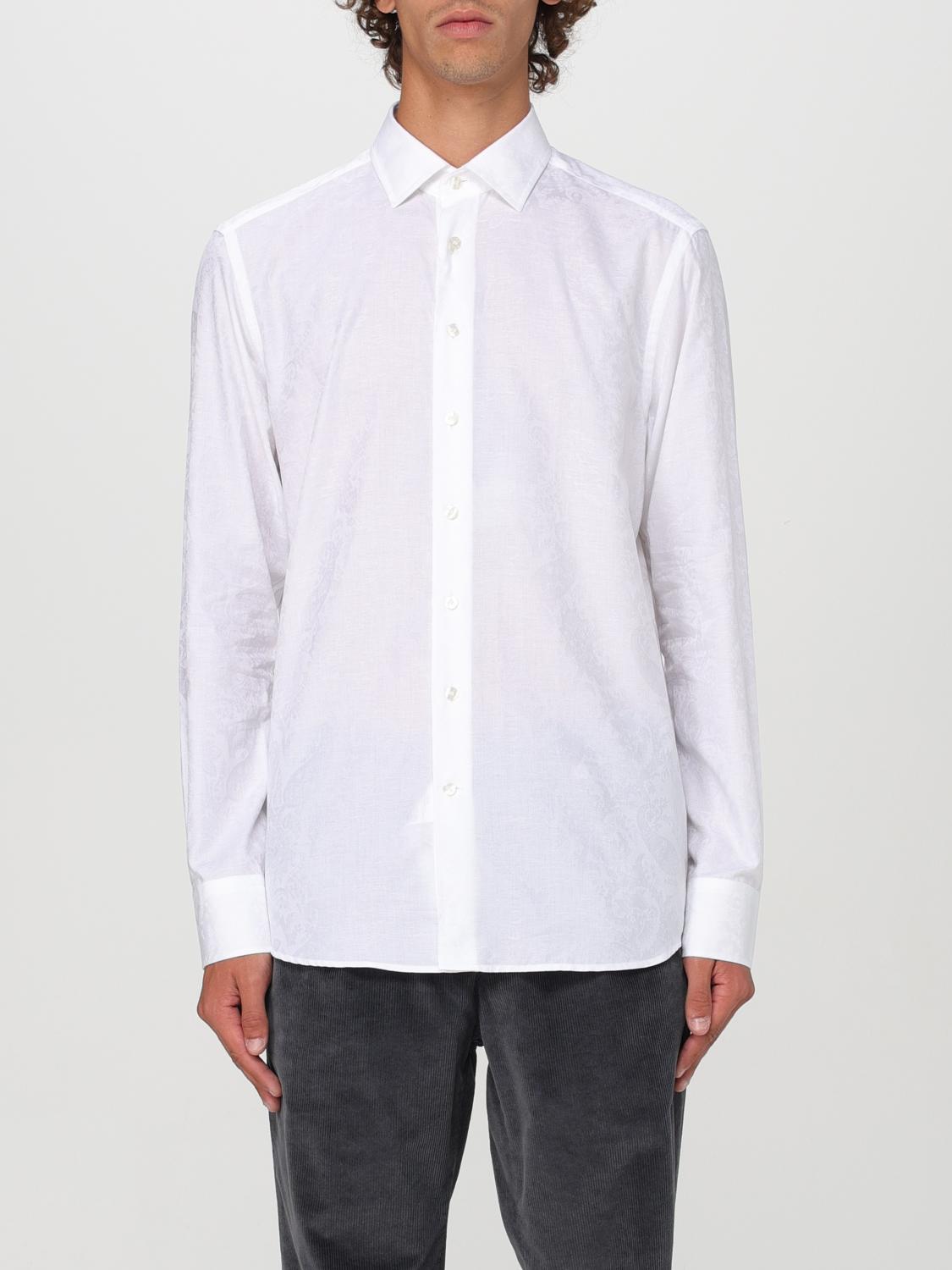 Paisley-print cotton shirt - Blue