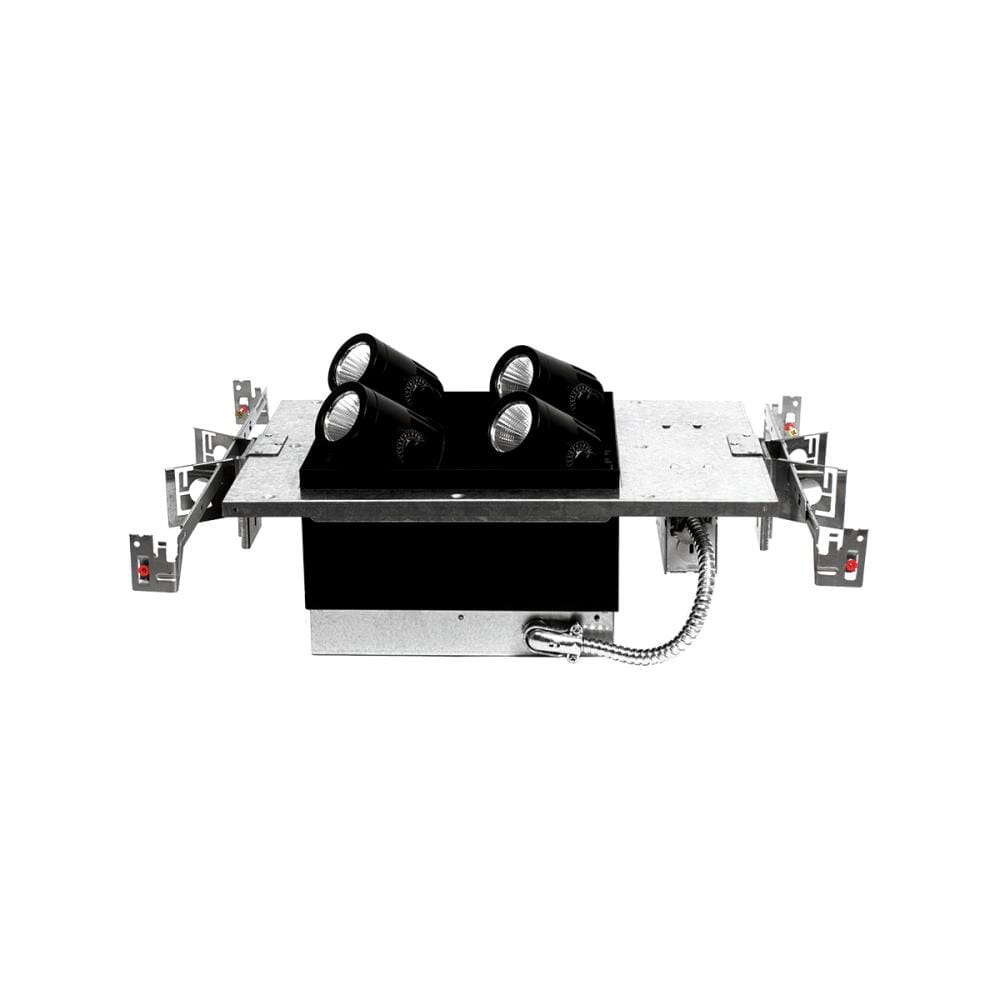 WAC Lighting 120V 4-Light LED Precision Multiple 2X2 Light Housing with Light Engine in Black - MT4LD221NE-S927-BK