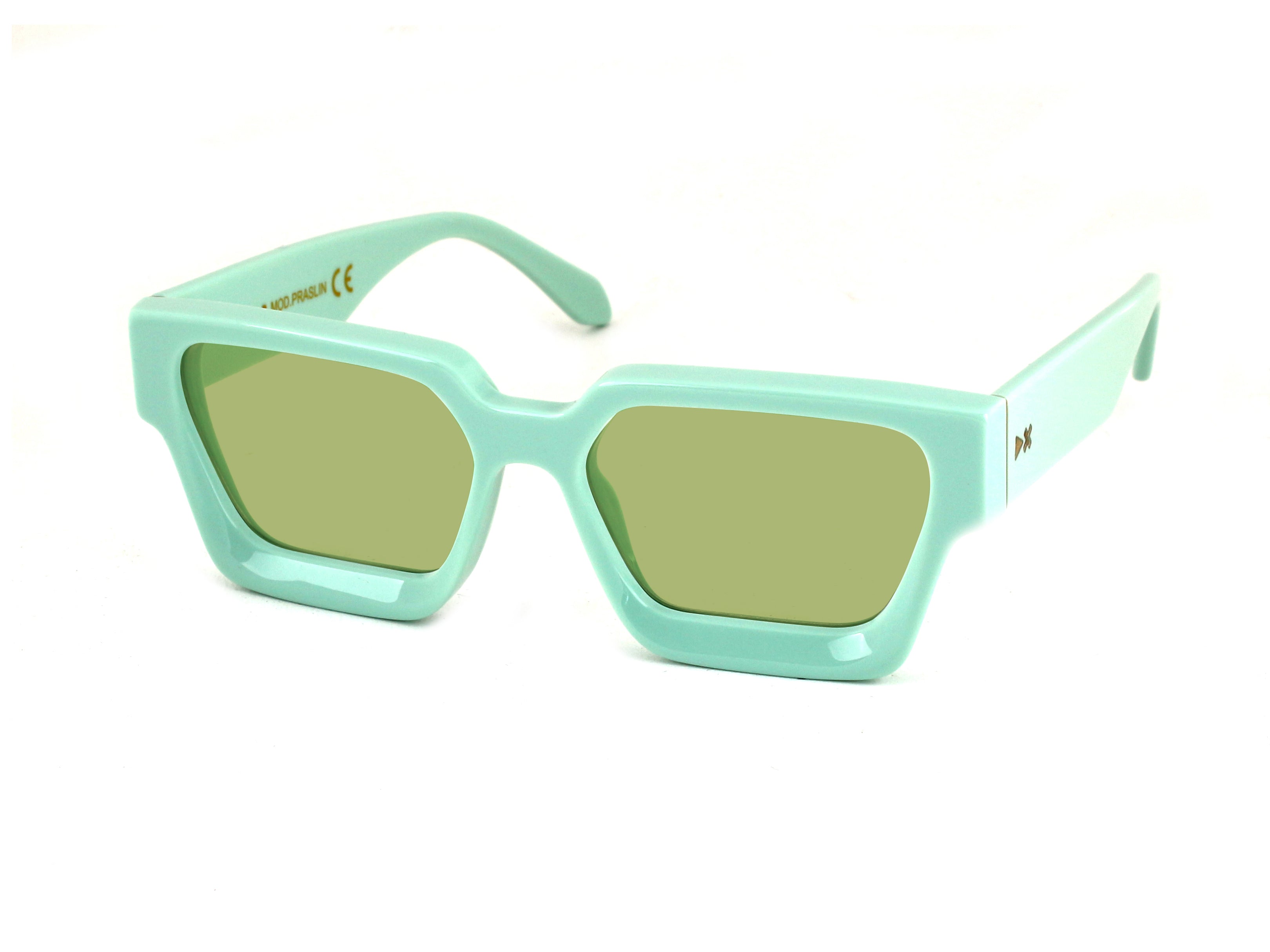XLAB Unisex XLAB Praslin Sonnenbrillen Acetat Schwarz Hellblau Quadratisch Schattiert