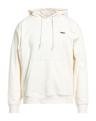 Man Sweatshirt Cream Size M Cotton, Polyester