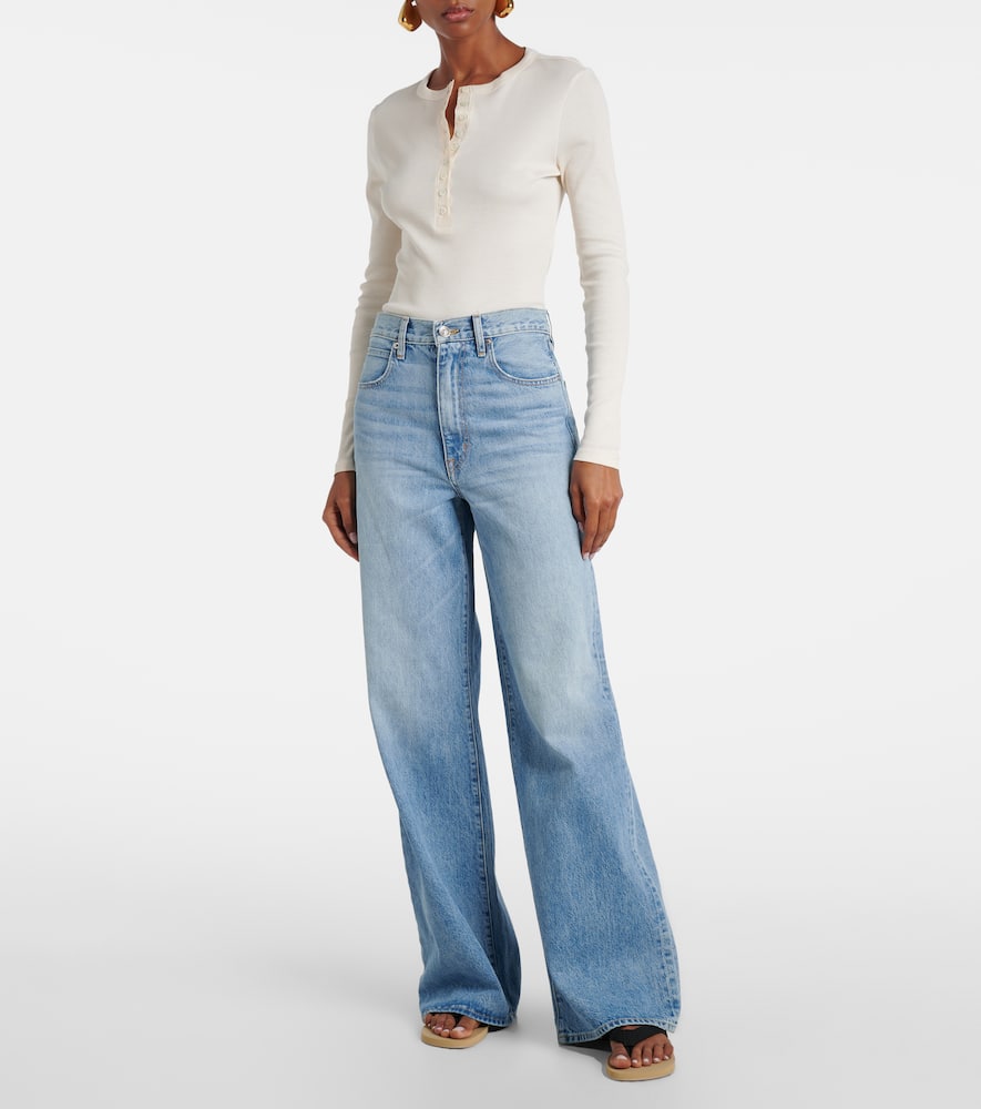 Eva high-rise wide-leg jeans