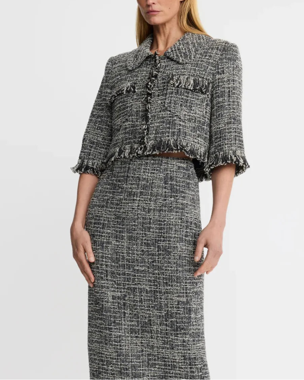 Cropped Sleeve Mini Jacket