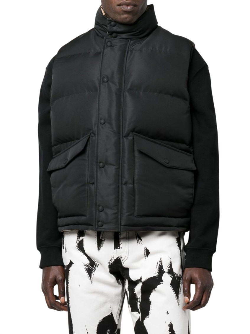 Rear logo-print padded gilet