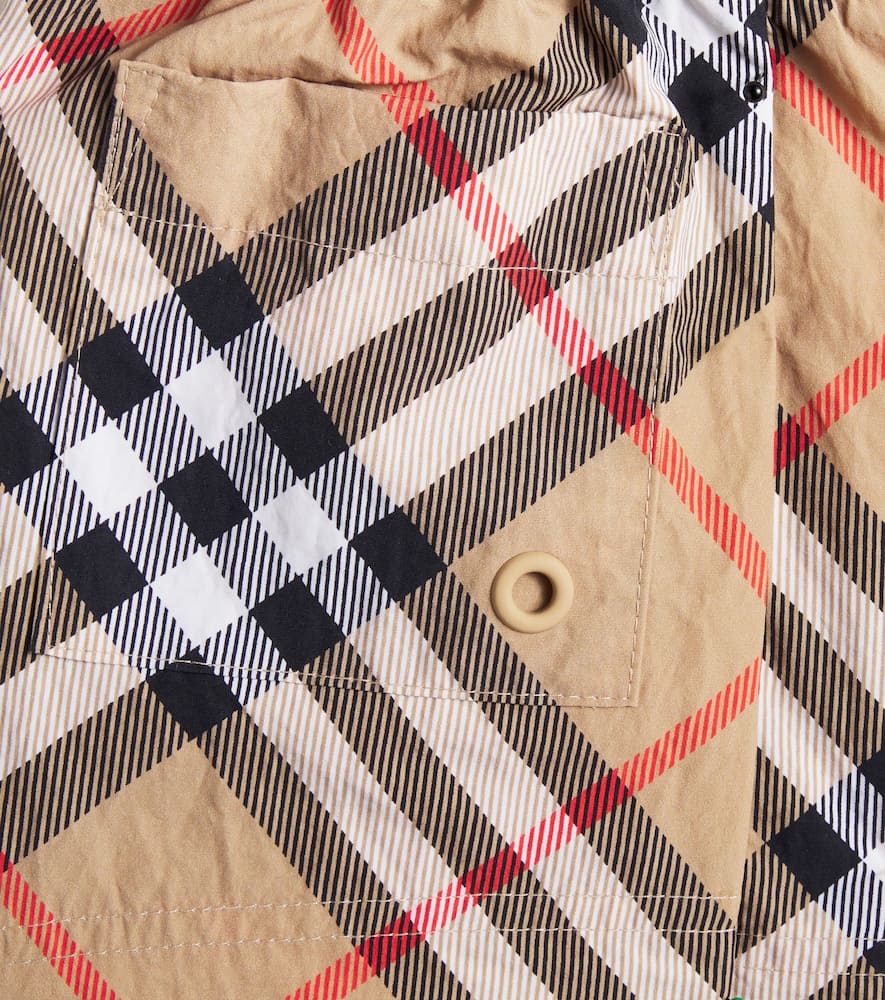 Burberry Kids Baby Burberry Check swim trunks