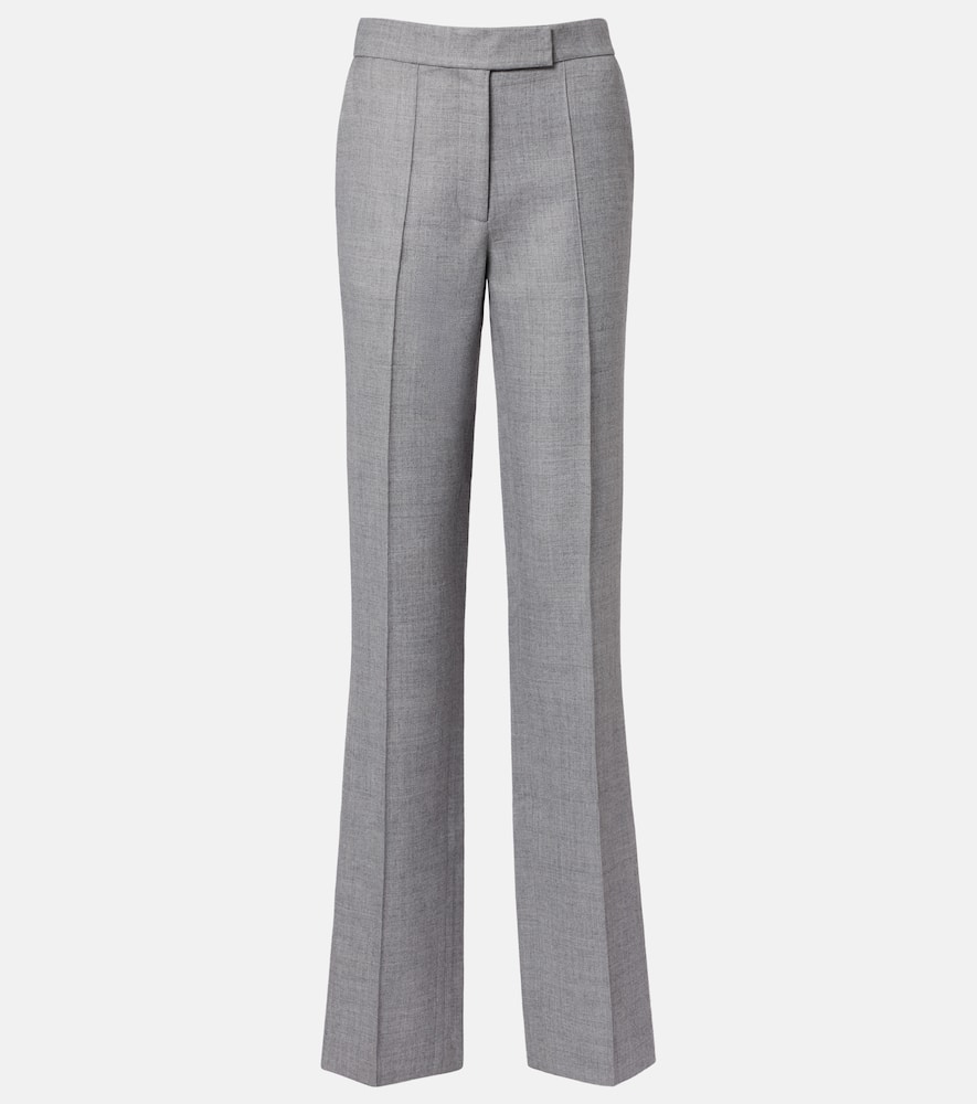 Mid-rise straight pants
