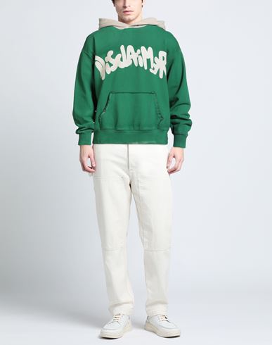 Man Sweatshirt Green Size S Cotton