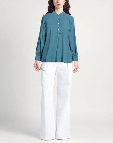 Woman Top Deep teal Size 10 Cotton
