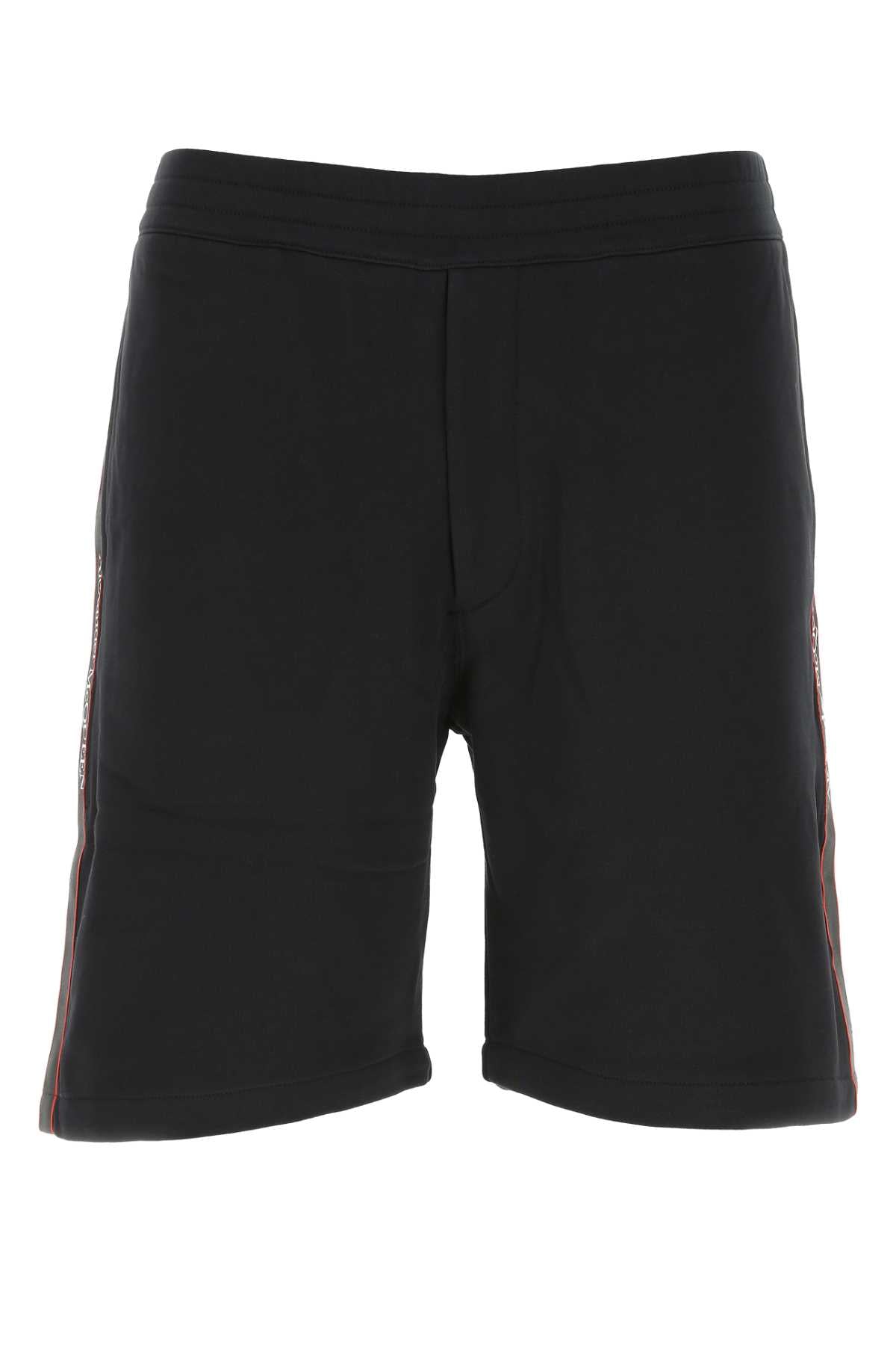 Cotton Bermuda Shorts — Black