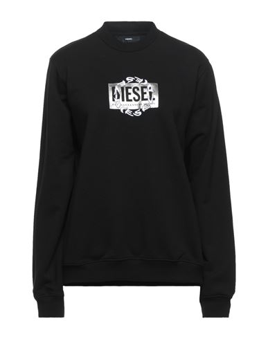 Woman Sweatshirt Black Size XS Cotton, Elastane