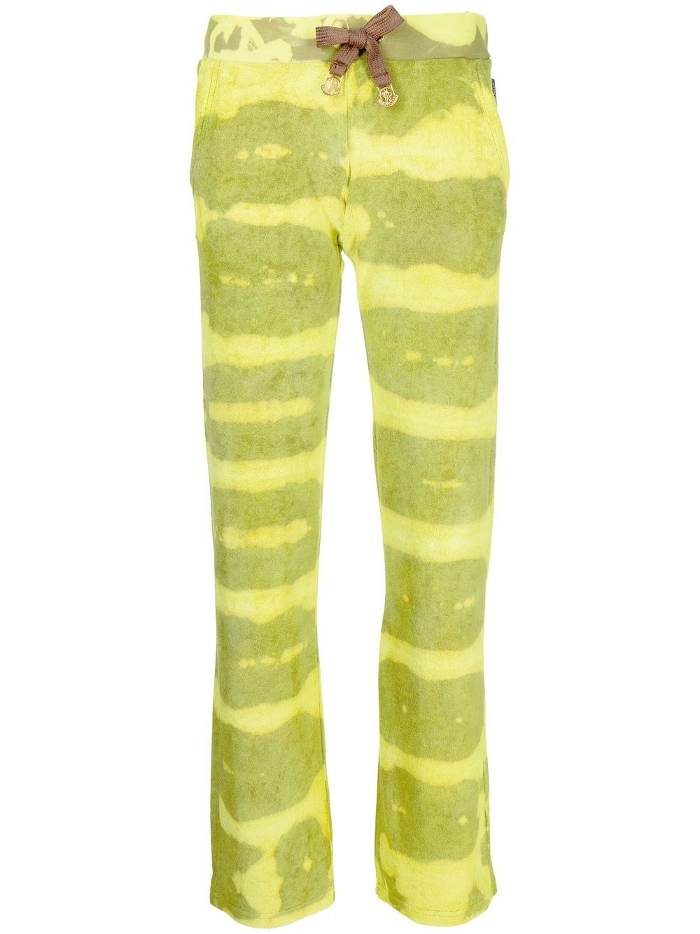 Tie-dye print track pants - Green