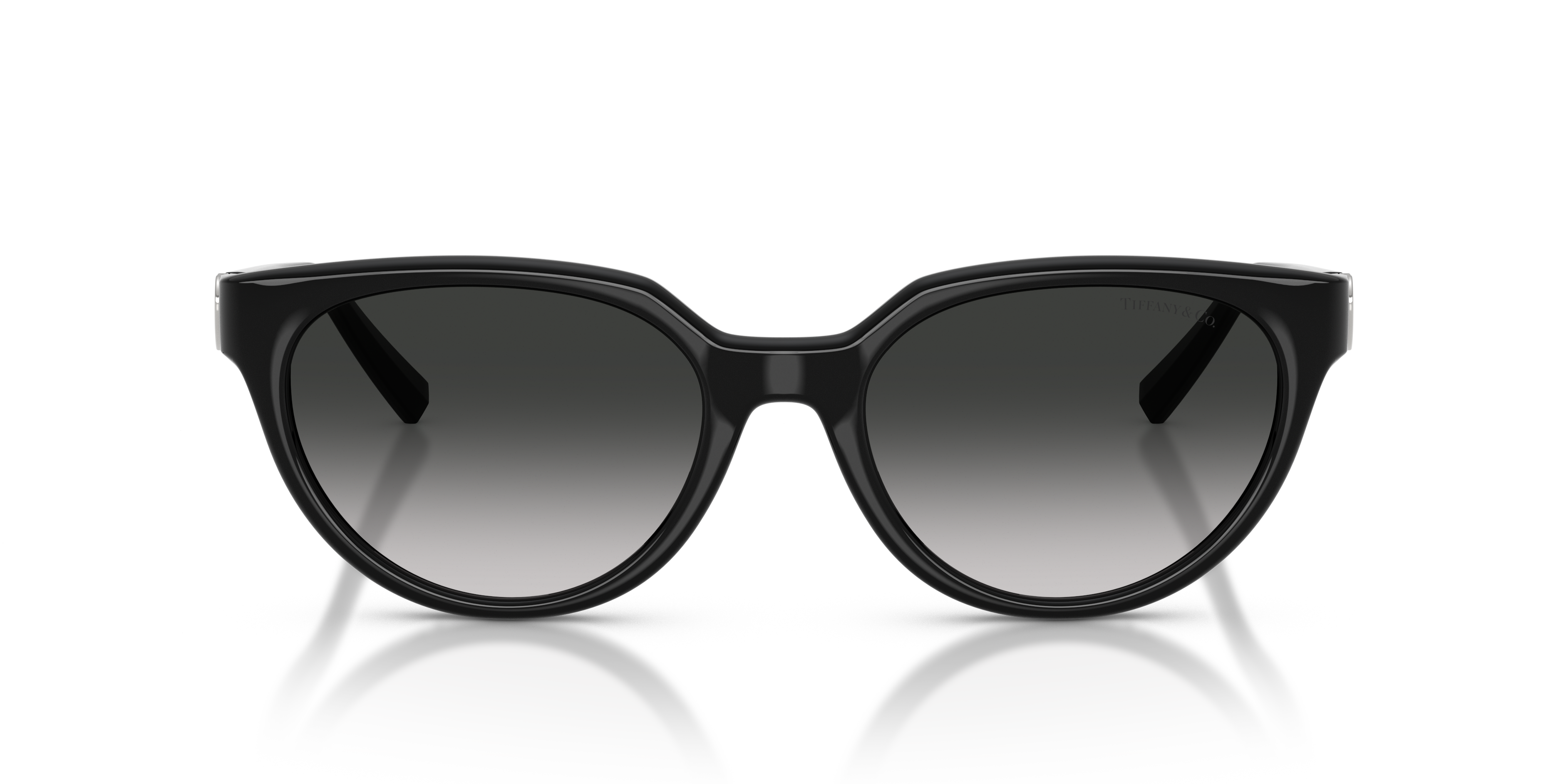Tiffany Woman Tiffany TF4256D 80013C Sunglasses Injected Black Grey Cat Eye Normal Nuanced