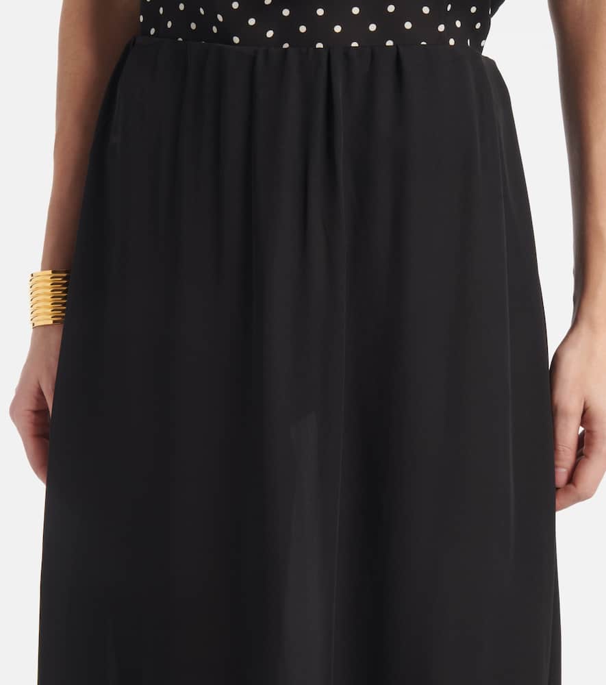 Wardrobe. NYC Flared silk midi skirt