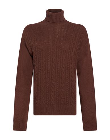Woman Turtleneck Chocolate brown Size XL Viscose, Wool, Polyamide, Cashmere