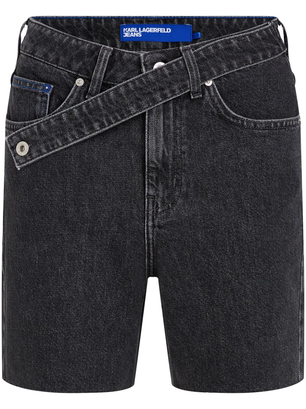 High-rise denim shorts - Black