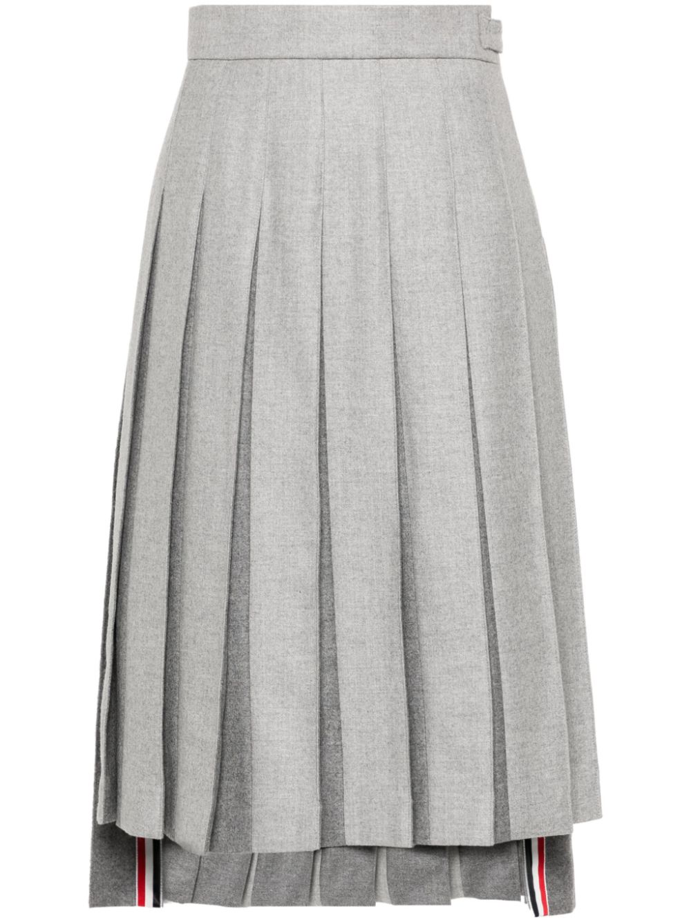 Pleated wool midi skirt - Grey