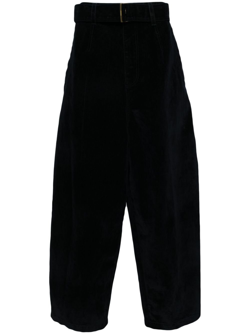 Curved belted jeans - Blue