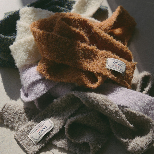 Wool Buckle Slim Muffler-5color