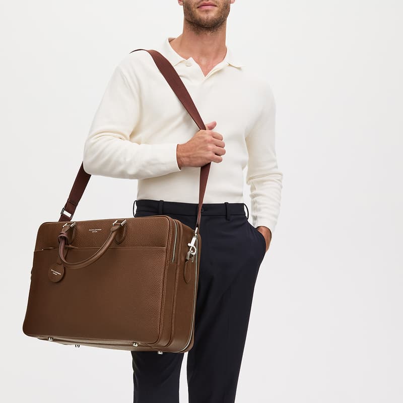 48 Hour Mount Street Travel Bag in Tobacco Pebble