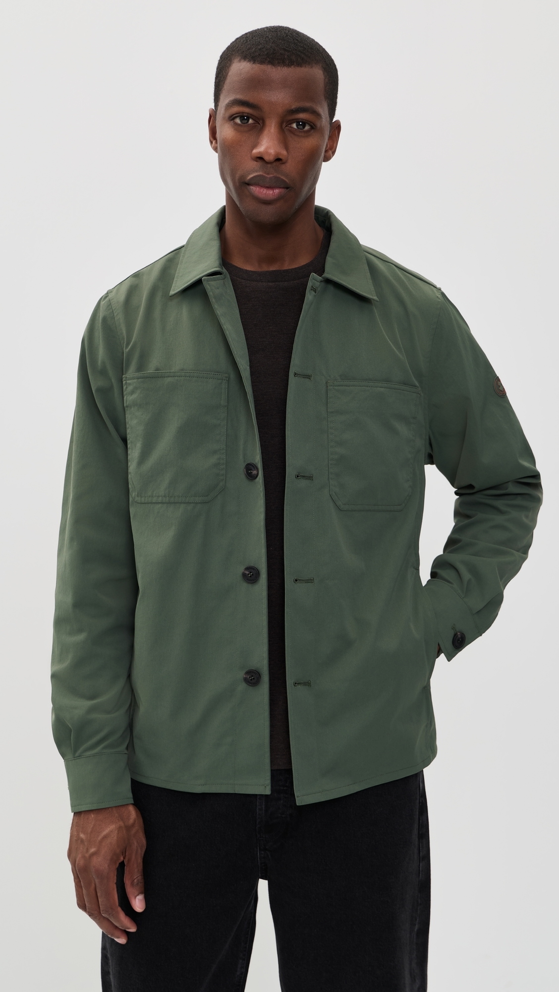Basil Shirt Jacket Thyme Green