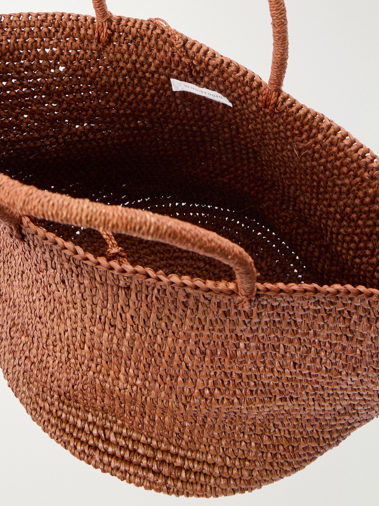 Large Straw Tote - Brown