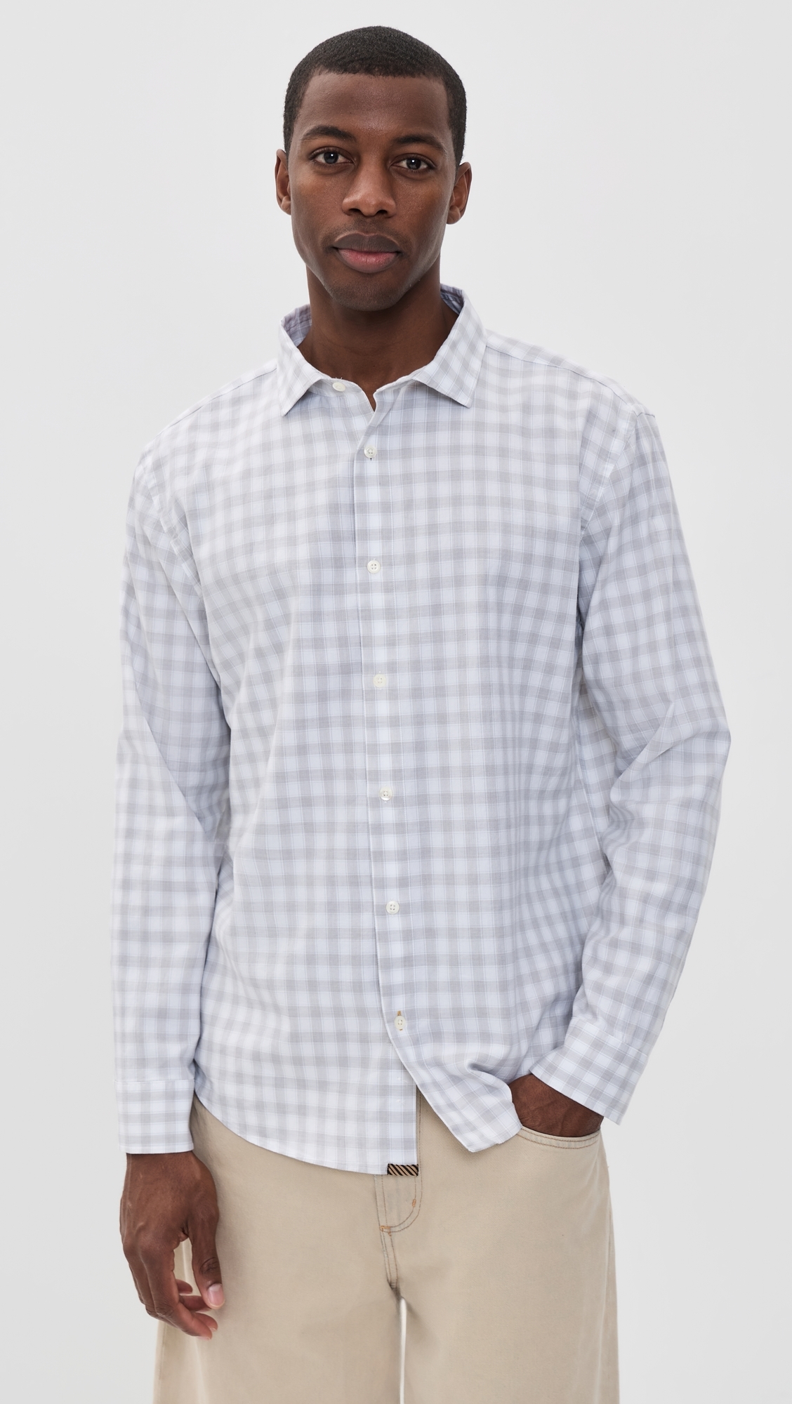 Check Hutcheson Sport Shirt Grey/White
