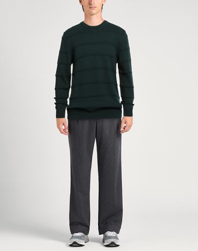 Man Sweater Dark green Size 42 Cotton, Cashmere