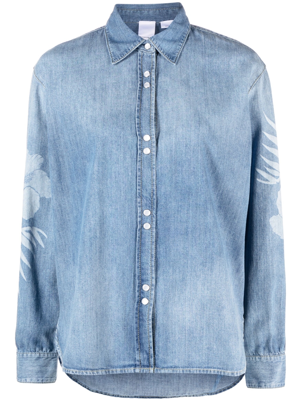 Gufare floral-print denim shirt - Blue