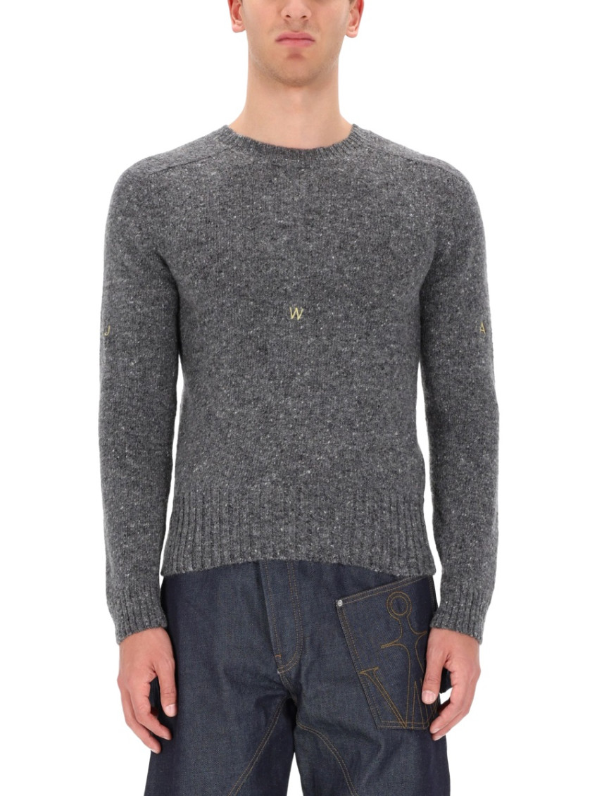 JW Anderson - crew neck knitwear featuring embroidery detai