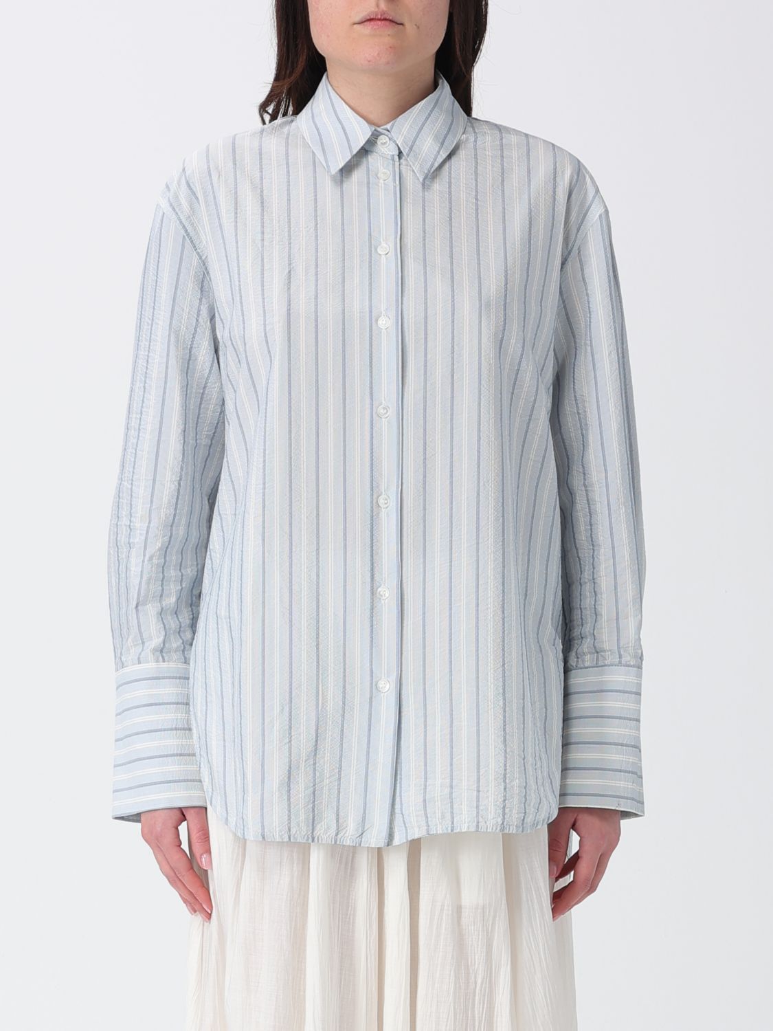 Shirt Woman color Gnawed Blue