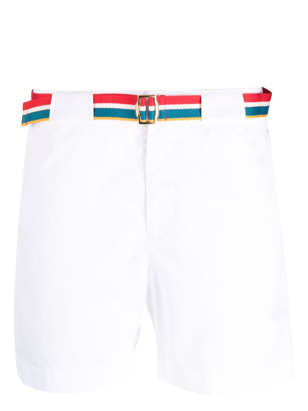 Belted swim shorts - White