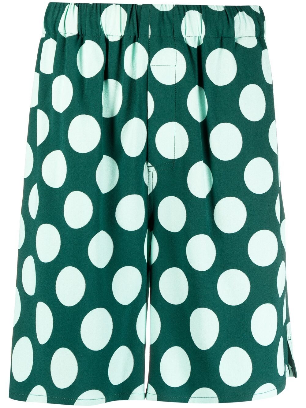 Polka dot Bermuda shorts - Green