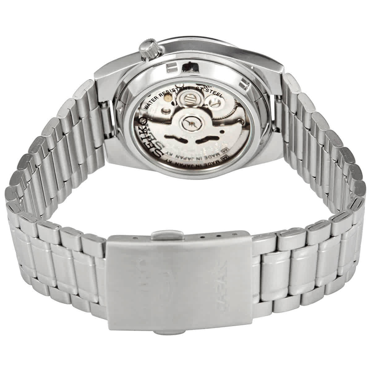5 Automatic Black Arabic Dial Stainless Steel Mens Watch SNK063J5