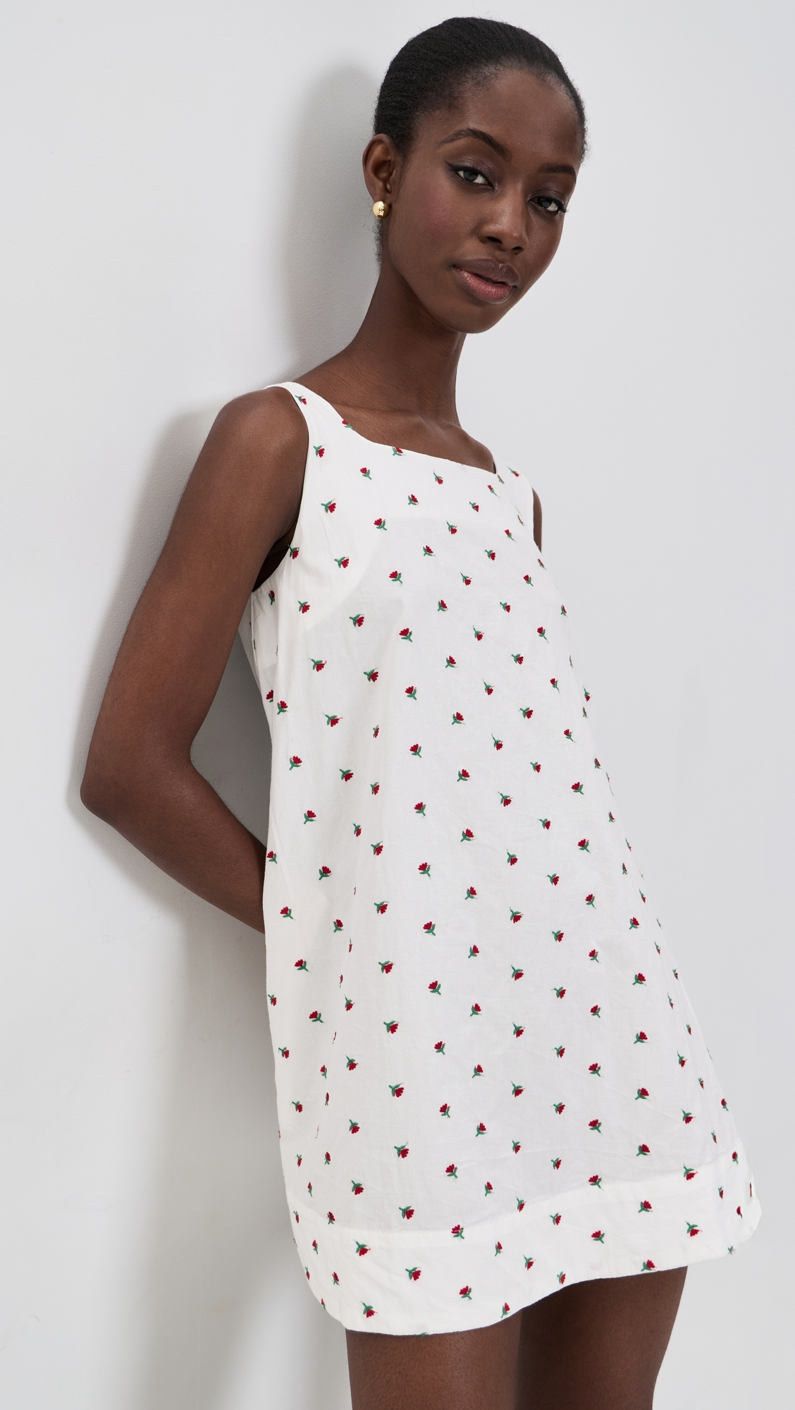 The Clara Mini Dress White Petite Flower