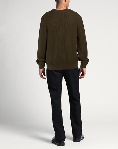 Man Sweater Military green Size XXL Cotton, Polyacrylic