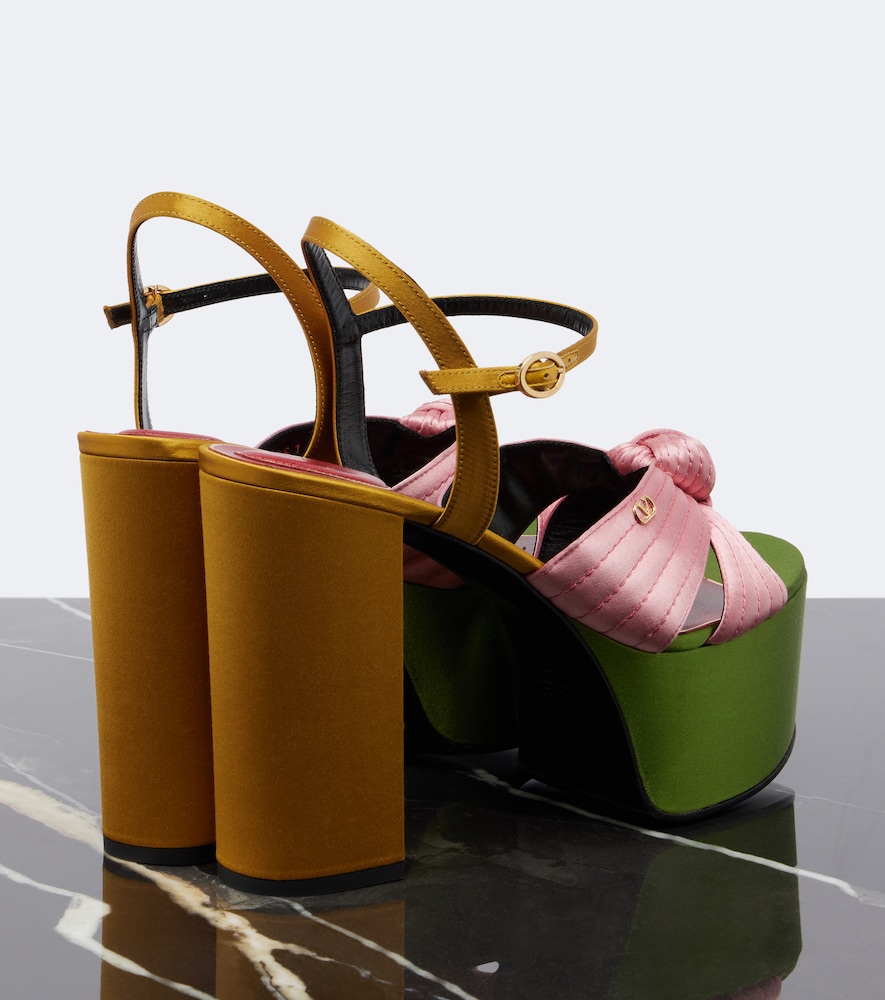 Crasher satin platform sandals