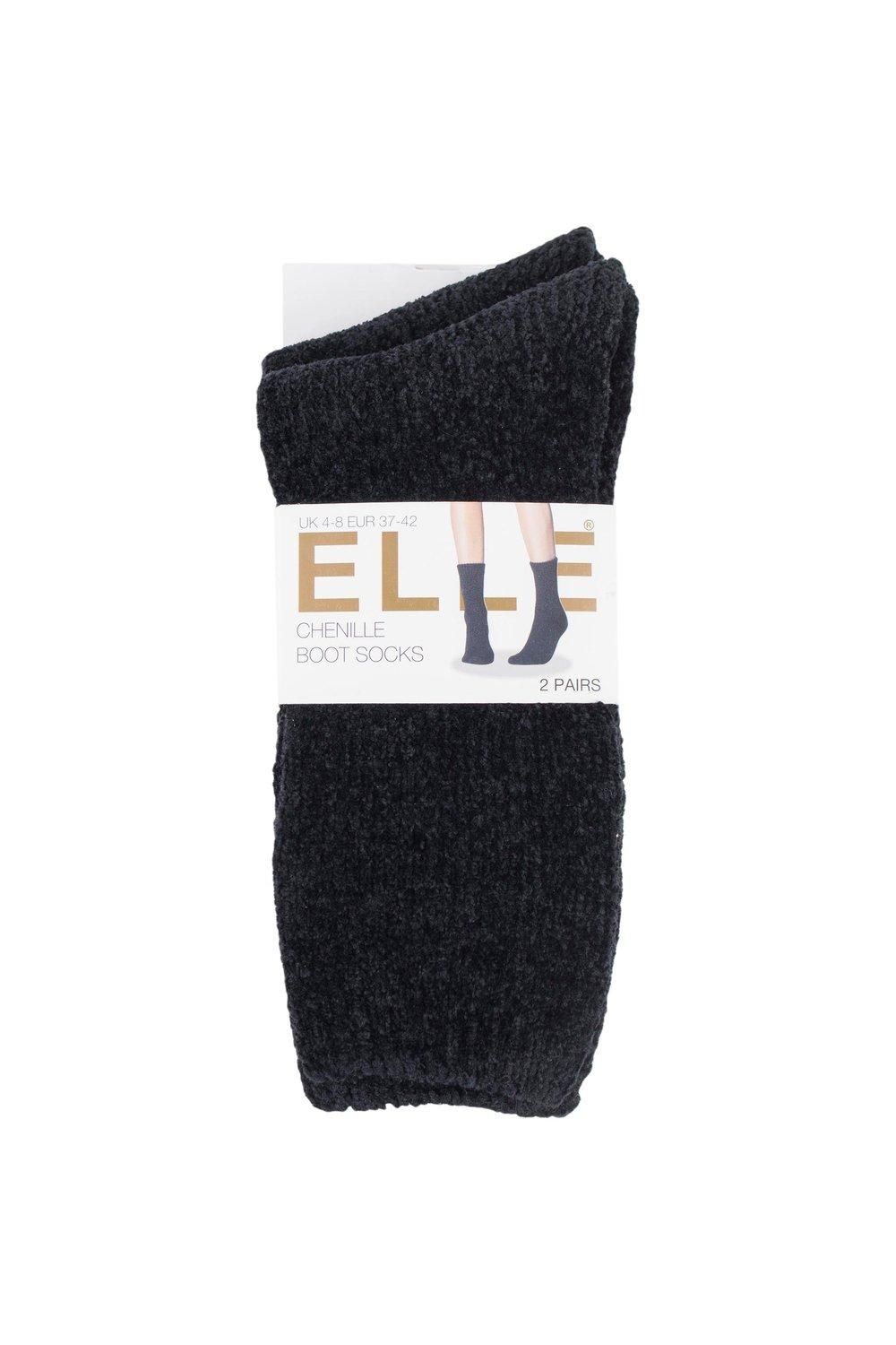 2 Pair Chenille Boot Socks
