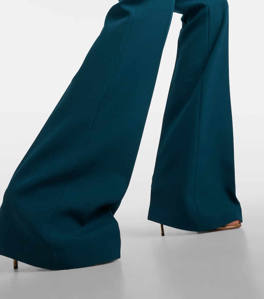 Alexa high-rise crêpe flared pants