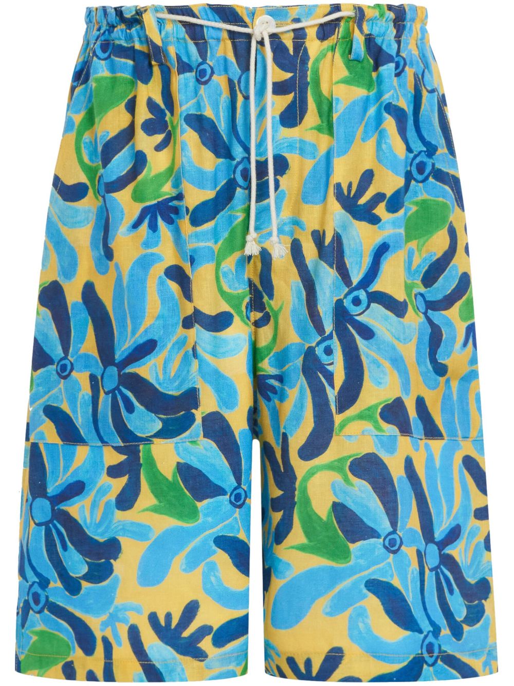 Graphic-print drop-crotch shorts - CFB39