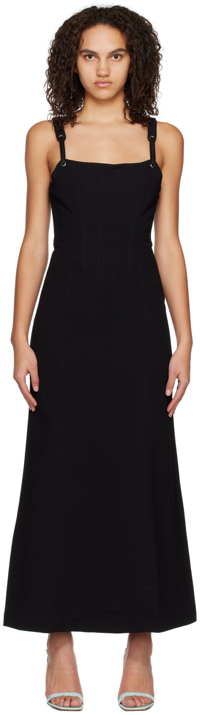 Black roti midi dress