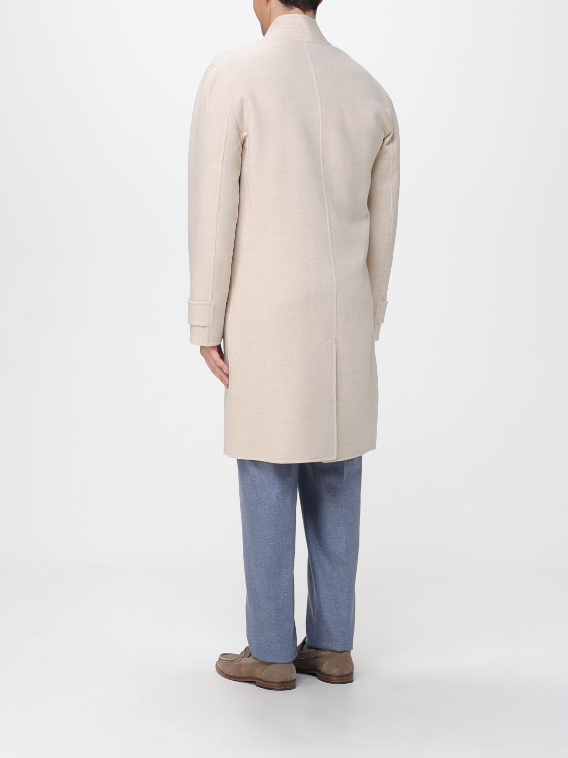Reversible wool coat - Blue