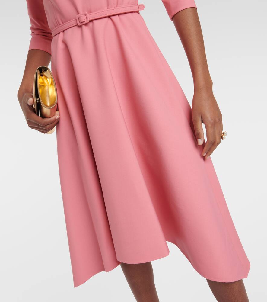 Wool-blend midi dress