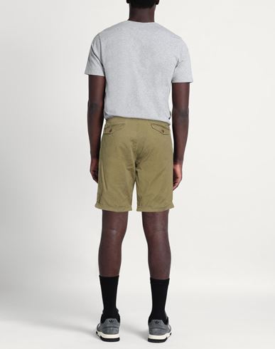 Man Shorts & Bermuda Shorts Military green Size 31 Cotton, Linen, Elastane