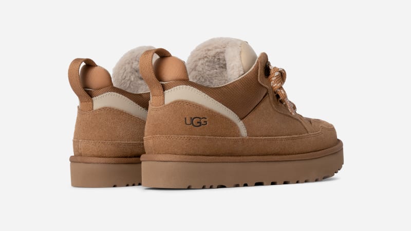 ® Men's Lowmel Suede/Textile/Recycled Materials Sneakers in Chestnut